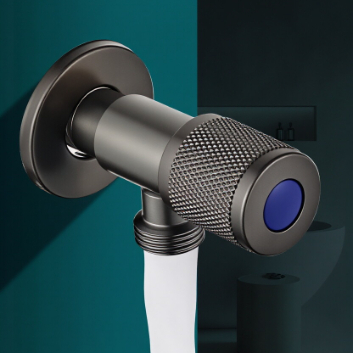Gunmetal Knurled Handle Universal Hot And Cold Water Inlet Valve
