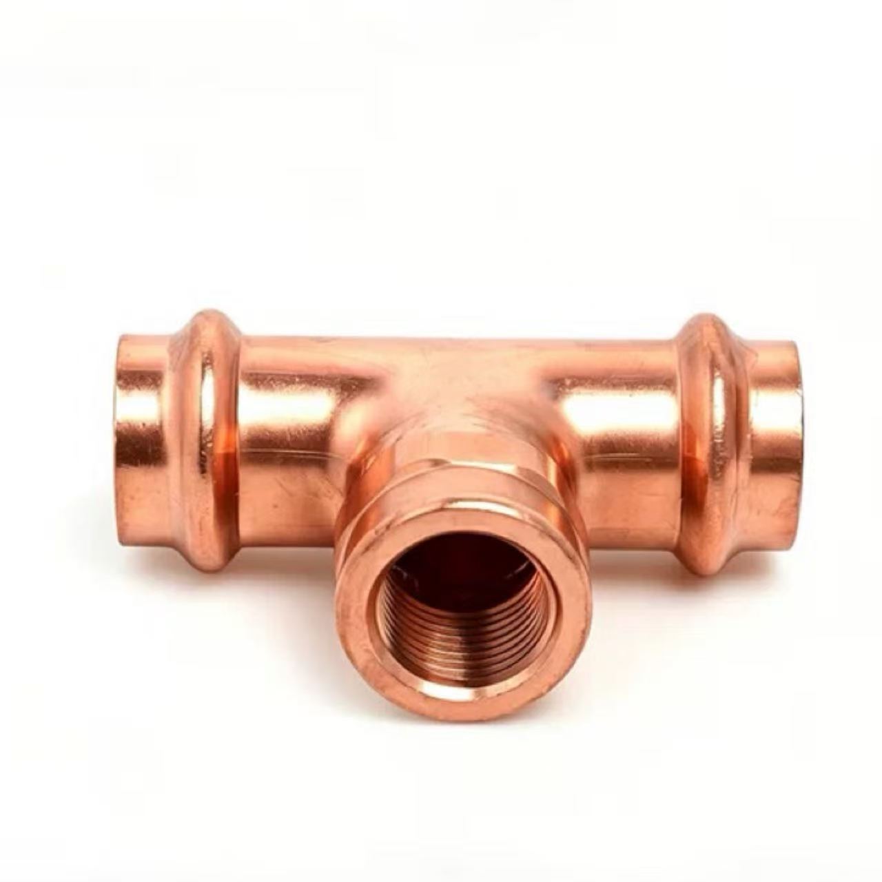 Double-Clamp Internal Thread Tee Connector